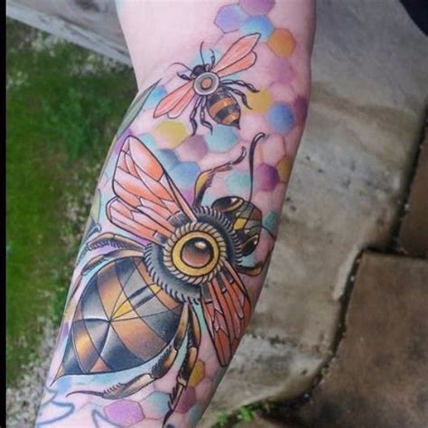 Bee Tattoo: Colorful and Unique Design