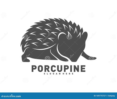 Porcupine Logo Icon Design Vector Illustration Stock Vector