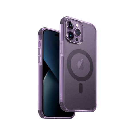 Uniq Iphone Pro Max Hybrid Magclick Charging Combat Purple