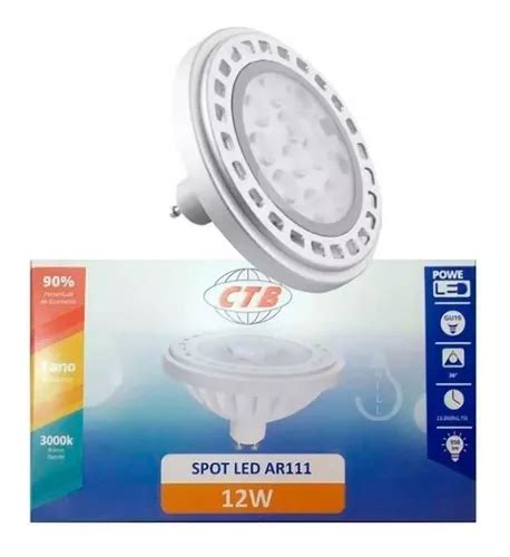 Lâmpada Led Ar111 12w 2700k 6500k Gu10 Bivolt Cor Da Luz Quente