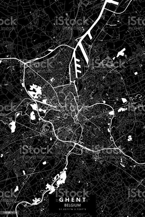 Ghent Belgium Vector Map Stock Illustration - Download Image Now ...