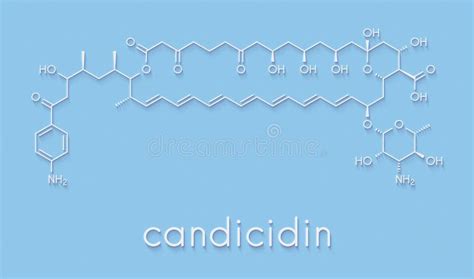 Candicidin Antifungal Drug Molecule Skeletal Formula Stock Illustration Illustration Of