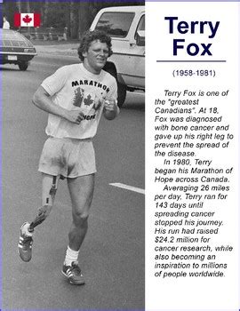 Terry Fox Marathon Of Hope Poster