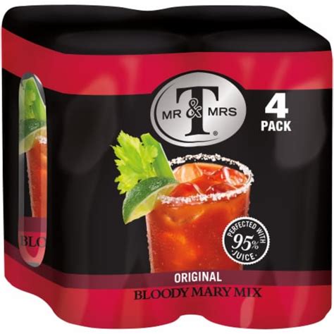 Mr & Mrs T Original Bloody Mary Mix, 4 cans / 5.5 fl oz - Pick ‘n Save