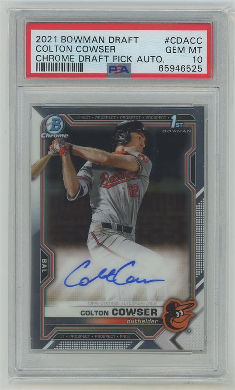 代購代標第一品牌樂淘letaoPSA10 GEM MINTColton Cowser 2021 Bowman Chrome