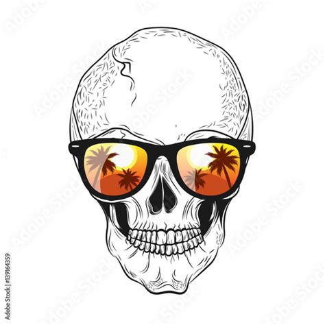 Skull In Sunglasses Vector Illustration Stock Image And Royalty Free