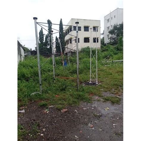 Monopole Tower Post Masts Galvanized Iron Ground Base Communication