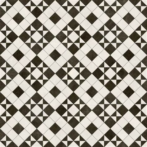 Tessellated Victorian Geometric Black and White Vinyl Flooring | ERA ...