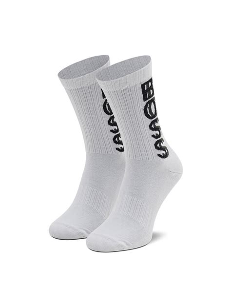 Boss Chaussettes Hautes Homme Qs Rib Logo Cc Blanc Modivo Fr