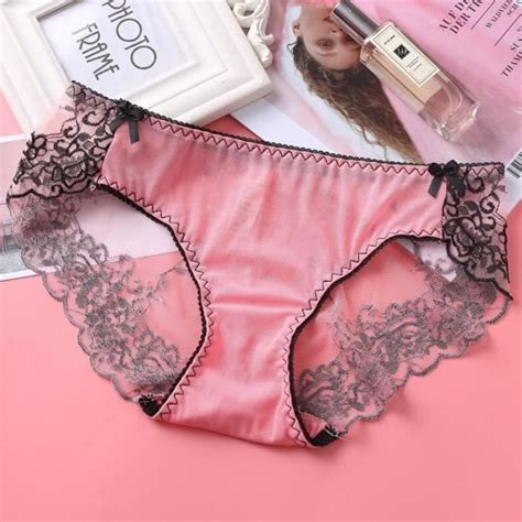 Culotte Slip Culotte En Dentelle Brodée Pour Femme Sous Vêtement Sexy Amissié Sans Couture En