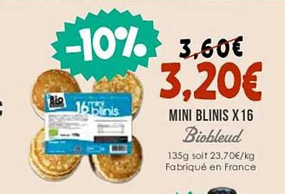 Promo Mini Blinis X Biobleud Chez Naturalia Icatalogue Fr