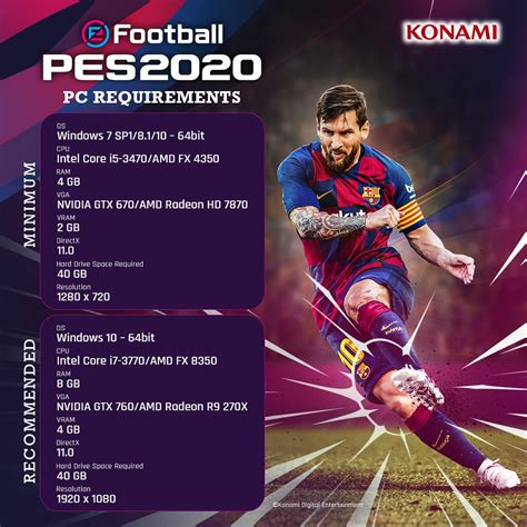 Efootball Pes 2020 Demo Pc Annonce De La Configuration Requise