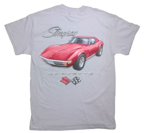 Corvette Stingray And C3 Logo 100 Cotton Short Sleeve Graphic Print T The Vettecave