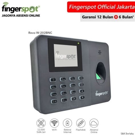 Jual Mesin Absensi Sidik Jari Telapak Tgn Fingerspo Revo W Bnc Wifi