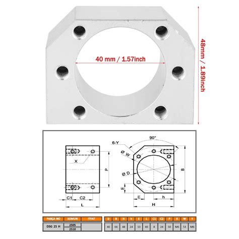 DSG25H Aluminum Ballscrew Nut Housing Seat Precise Ballscrew Nut