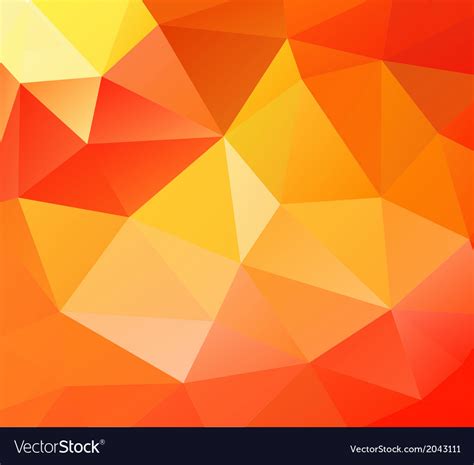 Triangle background Orange polygons Royalty Free Vector