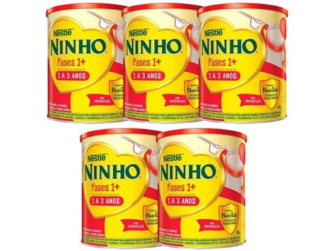 Kit 5 Unidades Composto Lácteo Ninho Original Fases 1 Integral 800g