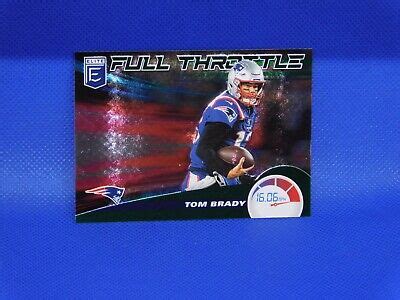 Tom Brady Sp Green Foil Full Throttle Donruss Elite Card No