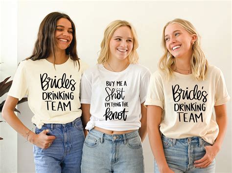 Brides Drinking Team Top Bachelorette Party Shirts Team Bride Shirts Bridal Party Shirts