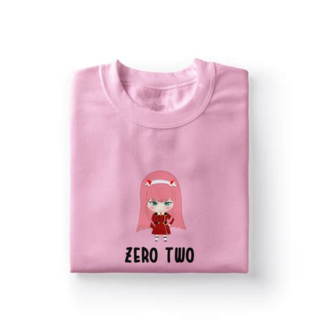 Darling In The Franxx Anime Shirt Hero Zero Two Oversized T Shirt For