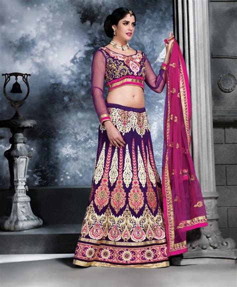 Purple Georgette Wedding Lehenga Choli Bridal Lehenga Choli