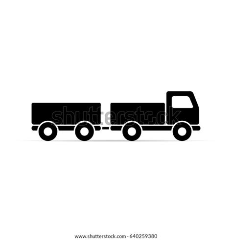 Truck Trailer Icon Vector Isolated Delivery Stock Vector Royalty Free