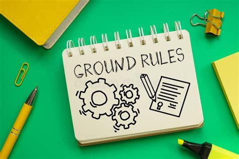 Ground Rules Are Shown Using The Text Stock Photo Image Of