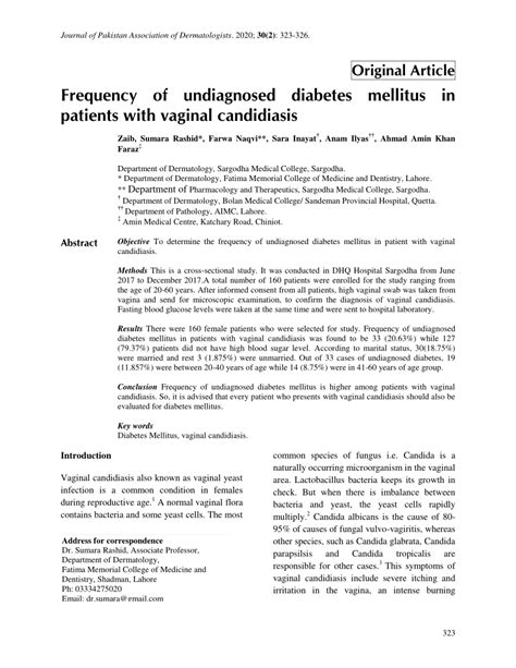 Pdf Frequency Of Undiagnosed Diabetes Mellitus In Patients With