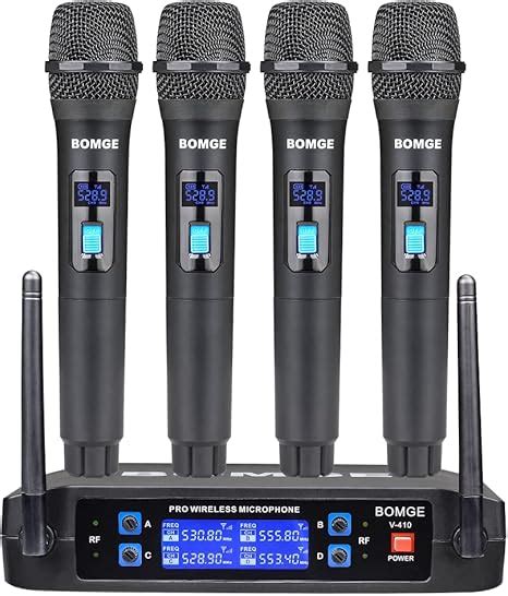 Bomge Wireless Microphone System Pro Channel Cordless Mic Set With