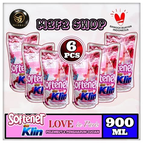 Jual So Klin Softener Love In Paris Liquid Refill Merah Ml