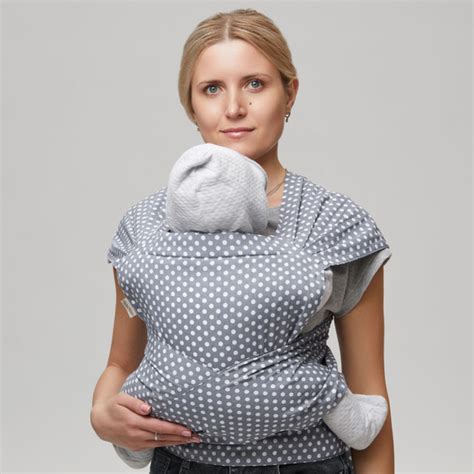 Слинг для новорожденных детей 0/ Май-слинг "Детство" горох крупный ...