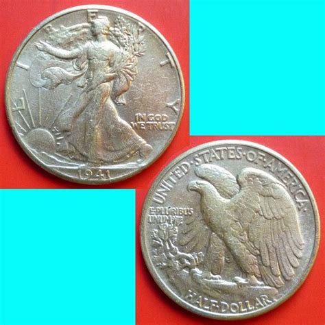 Us Usa United States Of America Walking Liberty Half Dollar P Km