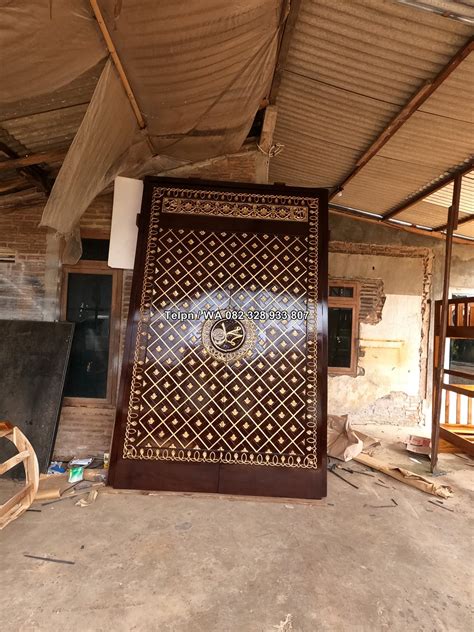 Kusen Pintu Masjid Replika Nabawi Kayu Jati Ukiran Jepara Udin Furnitures