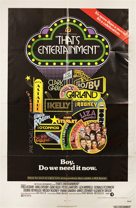 That's Entertainment! Original 1974 U.S. One Sheet Movie Poster - Posteritati Movie Poster Gallery