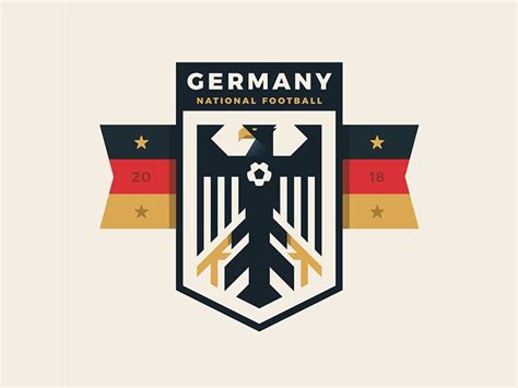 the german national football team emblem is shown in this graphic art ...