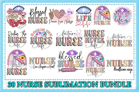 30 Nurse Sublimation Bundle By Jasim TheHungryJPEG