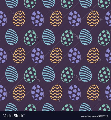 Easter egg pattern seamless Royalty Free Vector Image