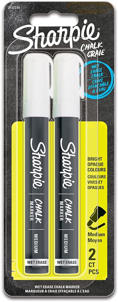 Sharpie Chalk Markers Wet Erase Chalk Pens White 2 Count Amazon