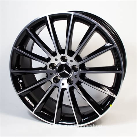 AMG Multi Spoke Rim Set 20 Inch Black Shiny E Class C238 Genuine