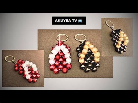 How To Make A Slipper Beaded KEYCHAIN DIY Beaded Keyholder DIY