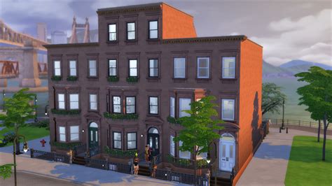 Brooklyn Townhouse Outside shots and floor plans... | Sims4Mansions