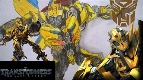 Transformers The Last Knight Bumblebee Speed Drawing Youtube