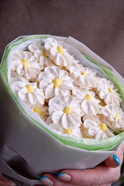 Зефирный букет ромашек | Оригинальные торты, Шоколадные конфеты рецепты ...