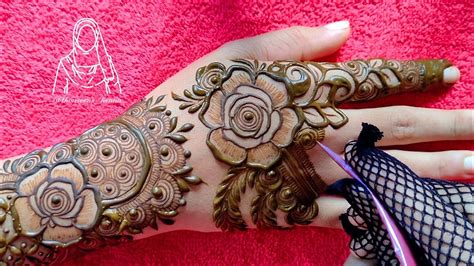 Very Beautiful Unique Floral Henna Design For Back Hand Latest Full