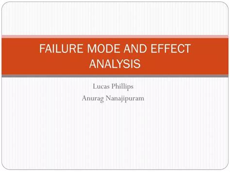 Ppt Failure Mode And Effect Analysis Powerpoint Presentation Free