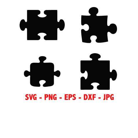 Puzzle Pieces Instant Download Svg Png Eps Dxf  Digital Etsy