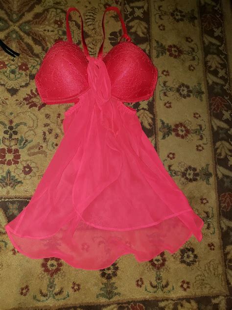 Vintage VICTORIA S SECRET Lingerie Lace Bust Sheer Re Gem