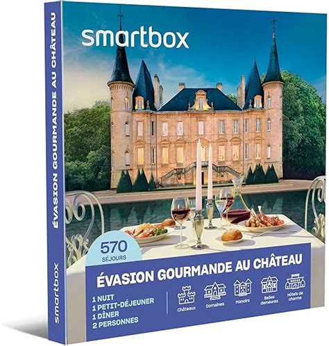 Smartbox Coffret Cadeau Femme Évasion gourmande châteaux et Belles