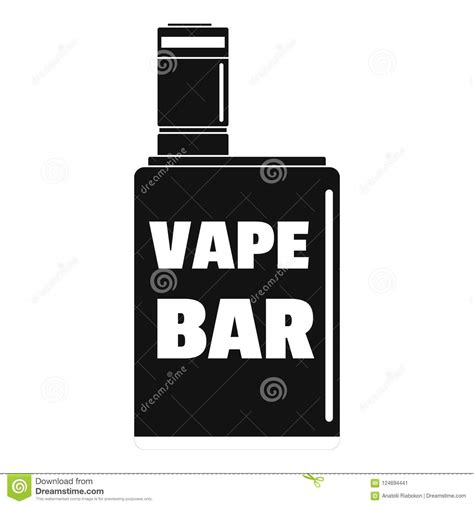 Logotipo De La Barra De La Caja De Vape Estilo Simple Stock De