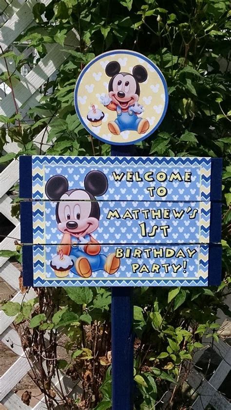 Baby Mickey Yard Sign | Birthday yard signs, Baby mickey, Mickey mouse ...